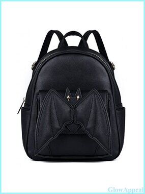 Faux Leather Mini Bat Wing Backpack Gothic Purse Travel Bag